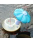 Trendy Blue Mushroom Shape Design Cup Holder