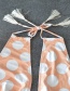 Sexy Orange Dots Pattern Decorated V Neckline Swimwear
