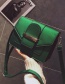 Fashion Green Square Shape Design Pure Color Bag