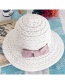 Fashion White Hollow Out Design Bowknot Decorated Hat
