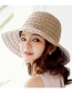 Fashion Khaki Hollow Out Design Bowknot Decorated Hat