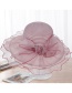 Fashion Light Pink Flower Shape Decorated Pure Color Hat