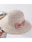 Fashion Pink Bowknot Shape Decorated Hollow Out Hat