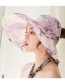 Fashion Beige Flower Pattern Decorated Hat