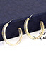 Fashion Transparent Semicircle Shape Design Earrings