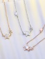 Fashion Rose Gold Star Shape Decorated Necklace