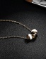 Fashion Rose Gold Round Shape Decorated Necklace