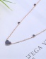 Fashion Blue Heart Shape Decorated Necklace