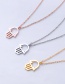Fashion Rose Gold Pure Color Decorated Necklace