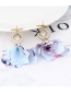 Elegant Blue Flower Shape Decorated Earrings