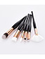 Fashion Black Round Shape Decorated Makeup Brush(6pcs)