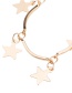 Fashion Gold Color Star Shape Design Pure Color Necklace