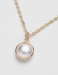 Elegant Gold Color Double Layer Design Pearl Decorated Necklace
