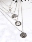 Fashion Silver Color Multi-layer Design Necklace