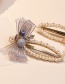 Fashion Champagne Bowknot Shape Decorated Pearl Hair Clip
