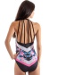 Sexy Multi-color Off-the-shoulder Design Flower Pattern Decorated Swimwear