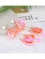 Fashion Pink Hollow Out Design Tassel Earrings