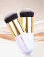 Fashion White Flat Shape Decorated Makeup Brush