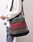 Fashion Multi-color Stripe Pattern Decorated Backpack