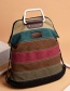 Fashion Multi-color Stripe Pattern Decorated Backpack