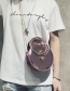 Fashion Purple Round Shape Decorated Bag