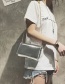 Fashion Silver Color Square Shape Decorated Bag