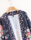 Fashion Multi-color Flowers Decorated Long Sleeves Coat