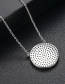 Fashion Silver Color Round Shape Decorated Pure Color Necklace