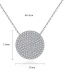 Fashion Silver Color Round Shape Decorated Pure Color Necklace