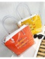 Fashion Orange Letter Pattern Decorated Shoulder Bag