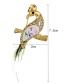 Fashion Gold Color Full Diamond Decorated Bird Brooch