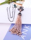 Fashion Pink Tassel Decorated Necklace