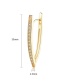 Fashion Gold Color V Shape Design Earrings