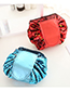 Fashion Red Paillette Decorated Pure Color Cosmetic Bag