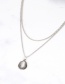 Fashion Silver Color Waterdrop Shape Decorated Necklace