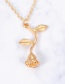 Fashion Silver Color Flower Shape Decorated Necklace