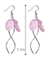 Fashion Purple Petal Shape Decorated Tassel Earrings