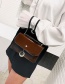 Fashion Dark Brown Pure Color Decorated Bag