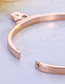 Fashion Rose Gold Lock Shape Decorated Bracelet