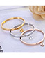 Fashion Rose Gold Lock Shape Decorated Bracelet