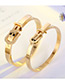 Fashion Rose Gold Buckle Shape Decorated Bracelet For Men