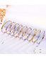 Simple Silver Color+yellow Round Shape Decorated Bracelet