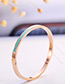 Simple Gold Color+blue Round Shape Decorated Bracelet