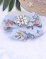 Fashion Blue Flowers Pattern Decorated Bowknot Brooch