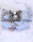 Fashion Blue Spider Shape Decorated Bowknot Brooch