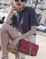 Fashion Red Tassel Decorated Shoulder Bag