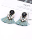 Fashion Claret Red Water Drop Shape Decorated Earrings