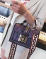 Fashion Purple Rivet Decorated Shoulder Bag