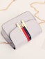 Fashion Gray Square Shape Decorated Shoulder Bag