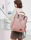 Fashion Pink Fashion Red Pure Color Decorated Backpack